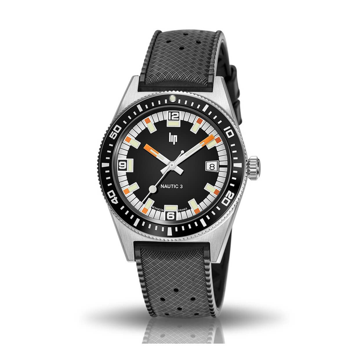 LIP / リップ ノーティック 3 39MM マットブラック ブラックラバーの公式ECサイト掲載画像