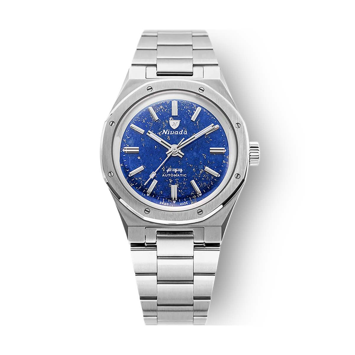 Nivada Grenchen / ニバダ グレンヒェン F77 ステンレススチール ラピスラズリの公式ECサイト掲載画像