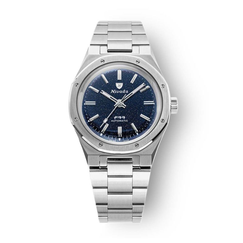 Nivada Grenchen / ニバダ グレンヒェン F77 ステンレススチール ダークブルーアベンチュリンの公式ECサイト掲載画像