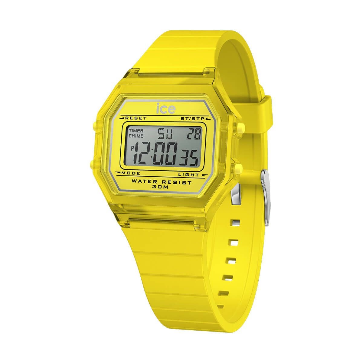 ICE-WATCH / アイスウォッチ ICE digit retro - エレクトリックイエロー - Clear - Smallの公式ECサイト掲載画像
