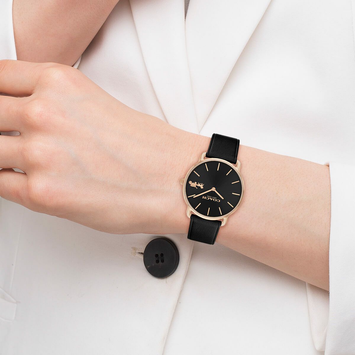 COACH | COACH / コーチ エリオット 36mm RG ブラック サンレイ  