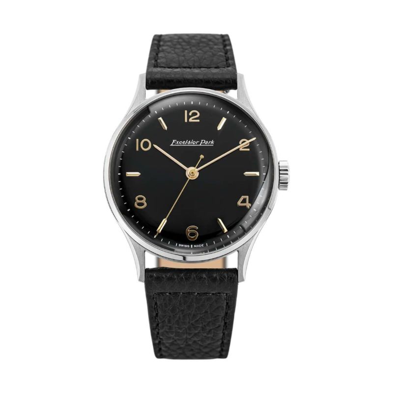 Excelsior Park / エクセルシオパーク EP884-SI 04 ダークアンスラサイトサンレイダイヤル ブラックレザーベルトの公式ECサイト掲載画像