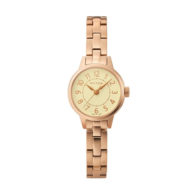 MATOW / マトウ Tsuki 清月 -せいげつ- / ラウンド ローズゴールド シャンパンの公式ECサイト掲載画像