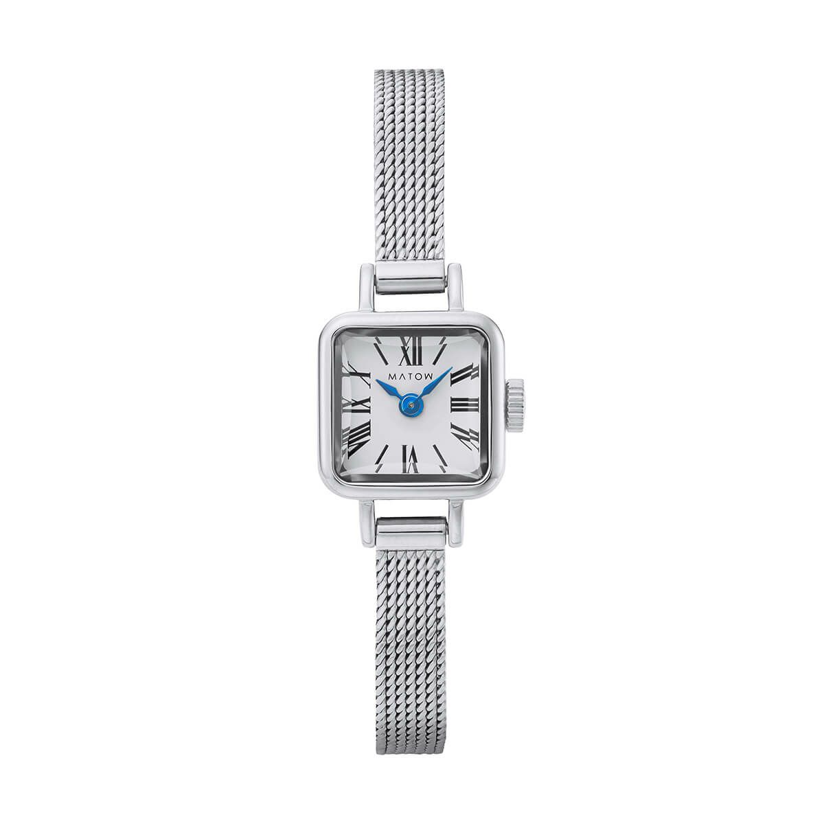 MATOW / マトウ Tsuki 淡月 -たんげつ- / ミニスクエア シルバー ホワイト メッシュの公式ECサイト掲載画像
