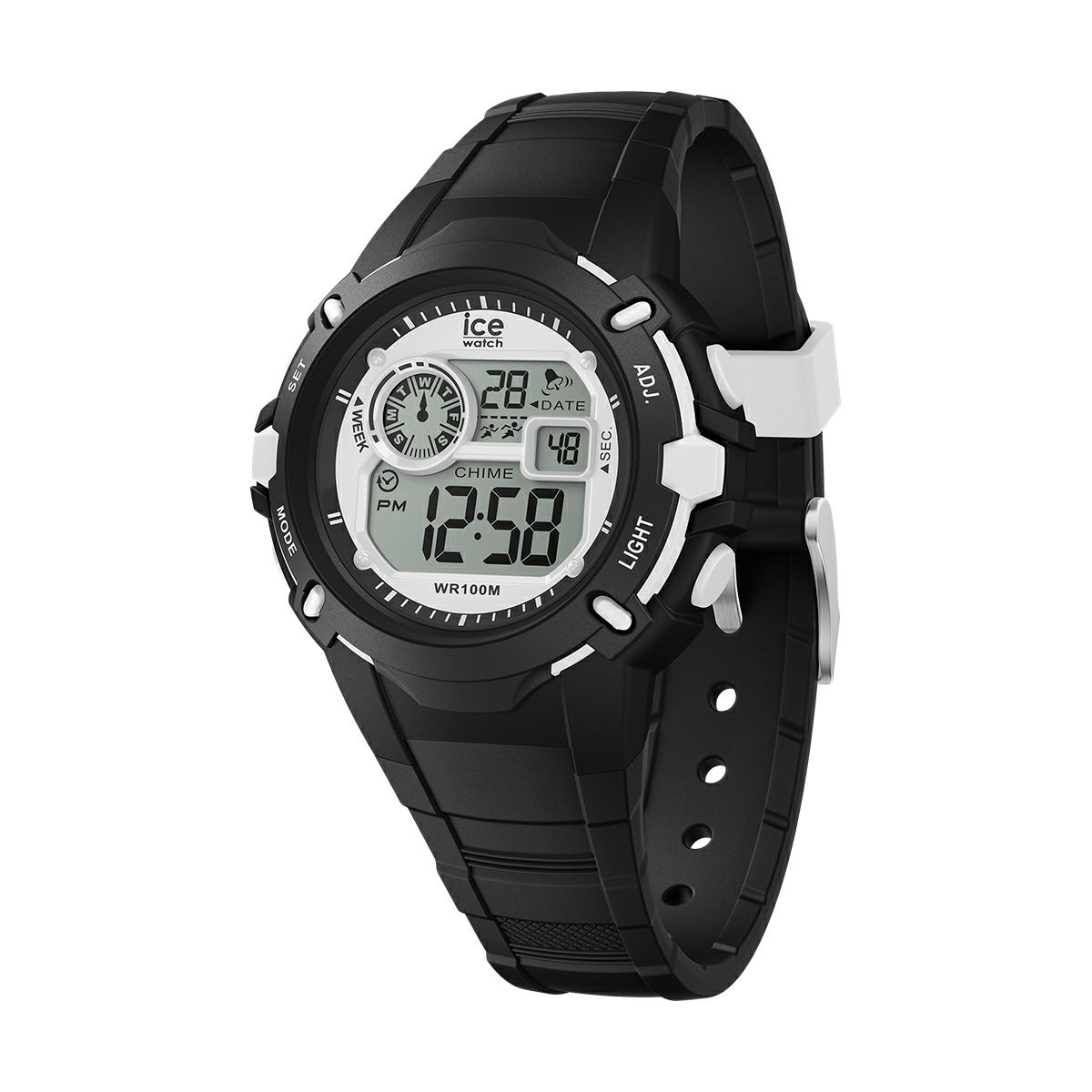 ICE-WATCH / アイスウォッチ ICE digit explorer - ブラックホワイト - Smallの公式ECサイト掲載画像