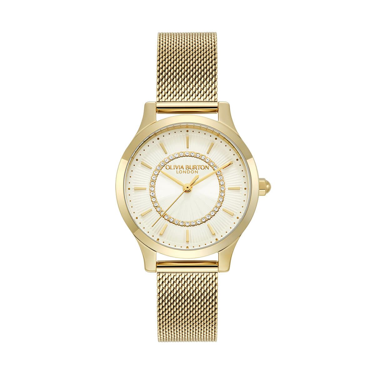 OLIVIA BURTON / オリビア・バートン クラシック - 30mm ワンダーラスト アイボリー&ゴールド メッシュの公式ECサイト掲載画像