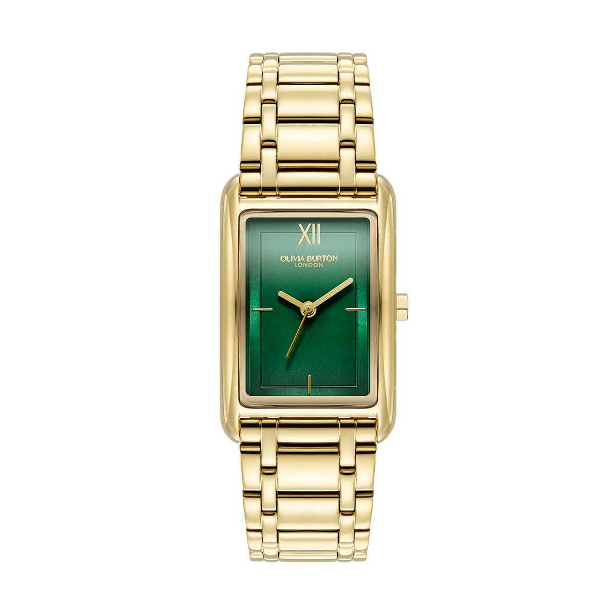OLIVIA BURTON / オリビア・バートン クラシックス - 23mm グローブ フォレストグリーン＆ゴールドブレスレットの公式ECサイト掲載画像