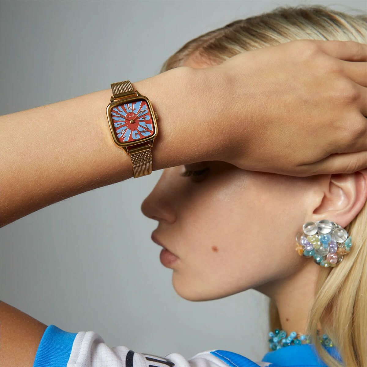 KOMONO / コモノ ケイト フラワー ロワイヤル ゴールド マルーン