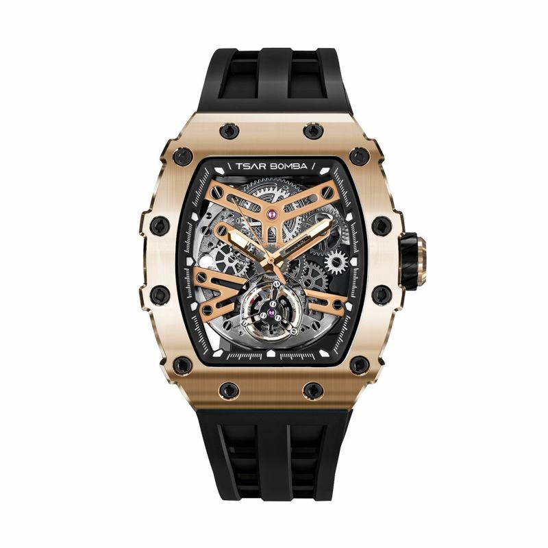 TSAR BOMBA / サーボンバ エレメンタル シリーズ オートマチック ウォッチ ローズゴールド / ブラックの公式ECサイト掲載画像