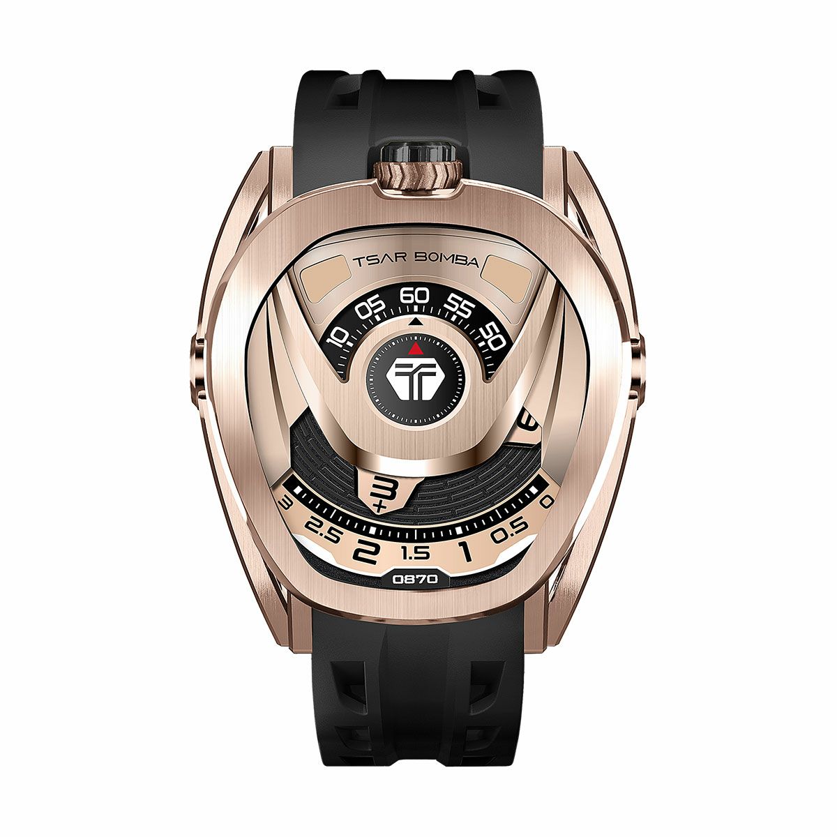 TSAR BOMBA / サーボンバ リアクター インターチェンジャブル オートマチック ウォッチ ローズゴールド / ブラックの公式ECサイト掲載画像