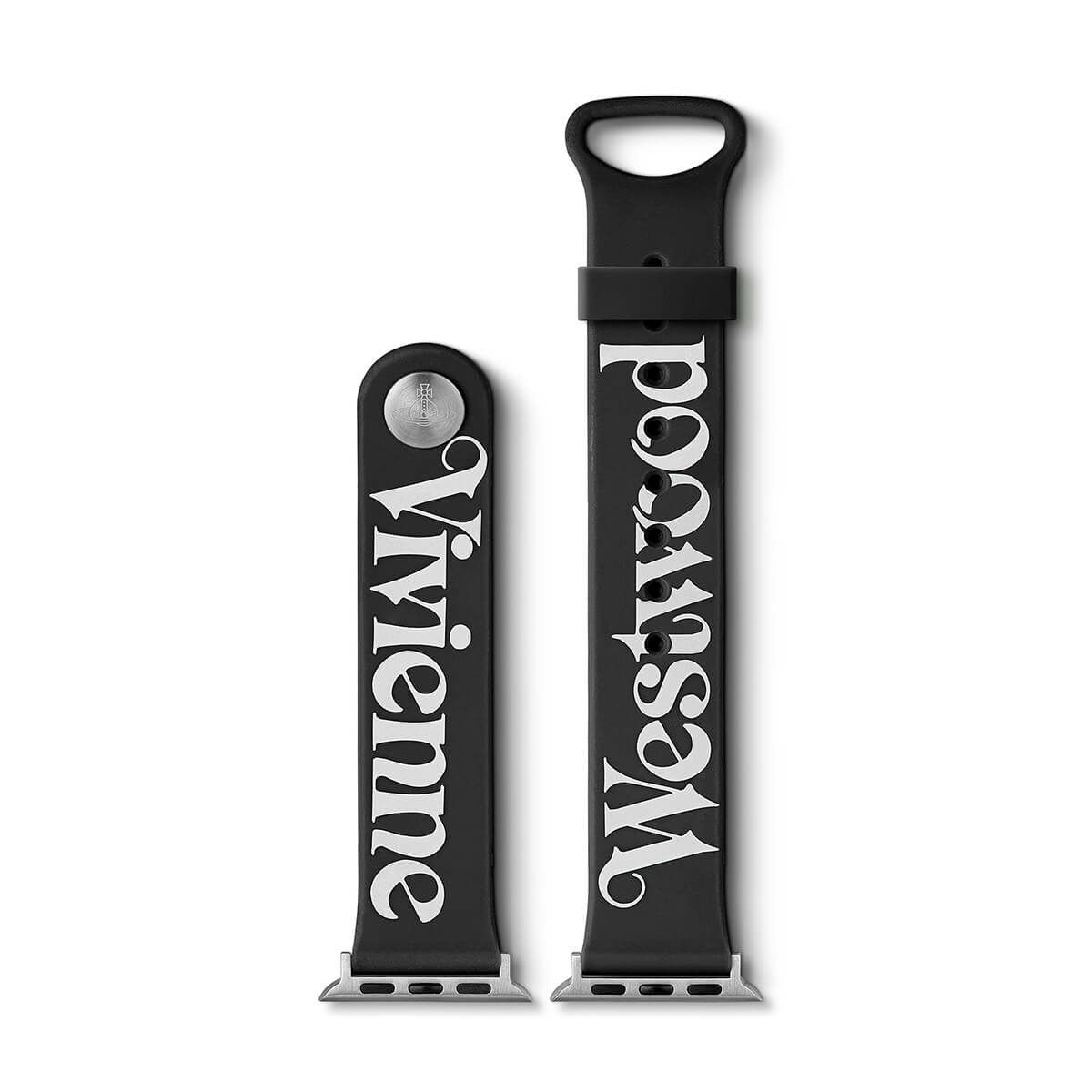 Vivienne Westwood / ヴィヴィアンウエストウッド Apple watch 38mm/40mm/41mm 専用ストラップ - ブラックの公式ECサイト掲載画像