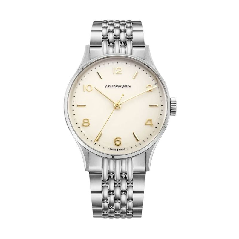 Excelsior Park / エクセルシオパーク EP884 3ハンズ クリームダイヤル ステンレススチールブレスレットの公式ECサイト掲載画像