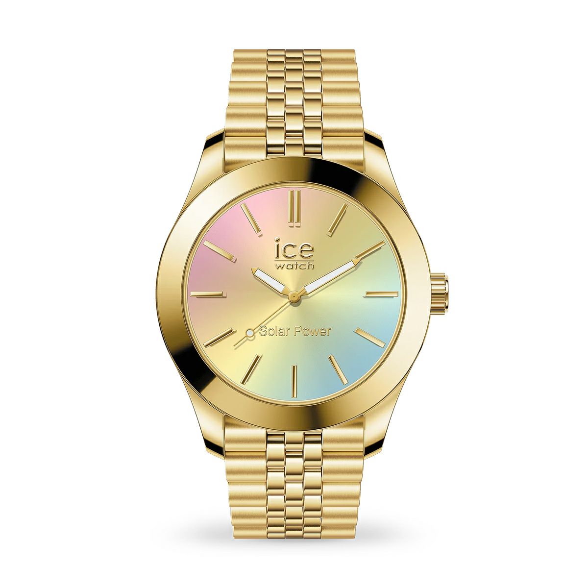ICE-WATCH / アイスウォッチ ICE steel - ゴールドレインボー - スモール - ソーラー3Hの公式ECサイト掲載画像