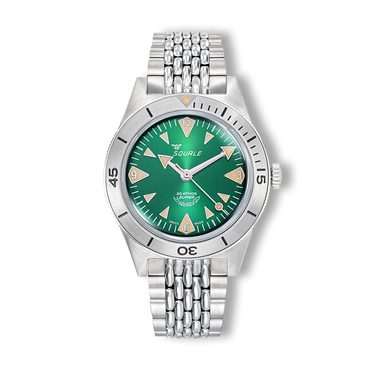 SQUALE / スクワーレ スーパー スクワーレ ビッグアローズ グリーン ステンレススチール ブレスレットの公式ECサイト掲載画像