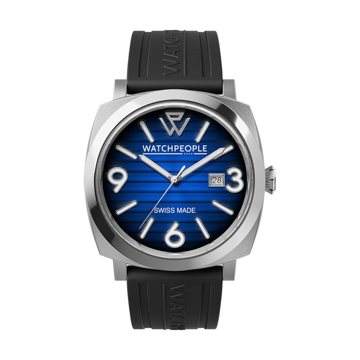 WATCHPEOPLE / ウォッチピープル WP2 - メタル - シルバー - ブラックブルーラジアル - 45mmの公式ECサイト掲載画像