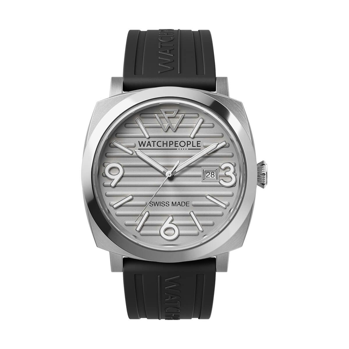 WATCHPEOPLE / ウォッチピープル WP2 - メタル - シルバー - ブラック - アルミニウム - 45mmの公式ECサイト掲載画像