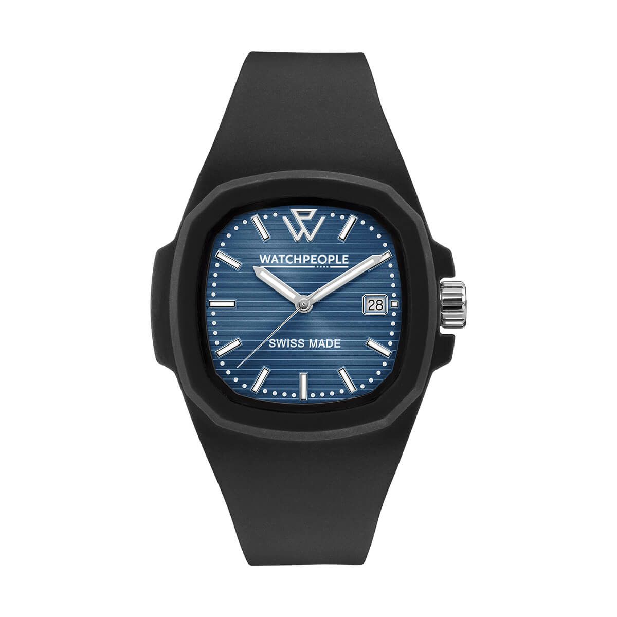WATCHPEOPLE / ウォッチピープル WP4 - ブラック - タイムレスブルーライン - LARGE 44mmの公式ECサイト掲載画像