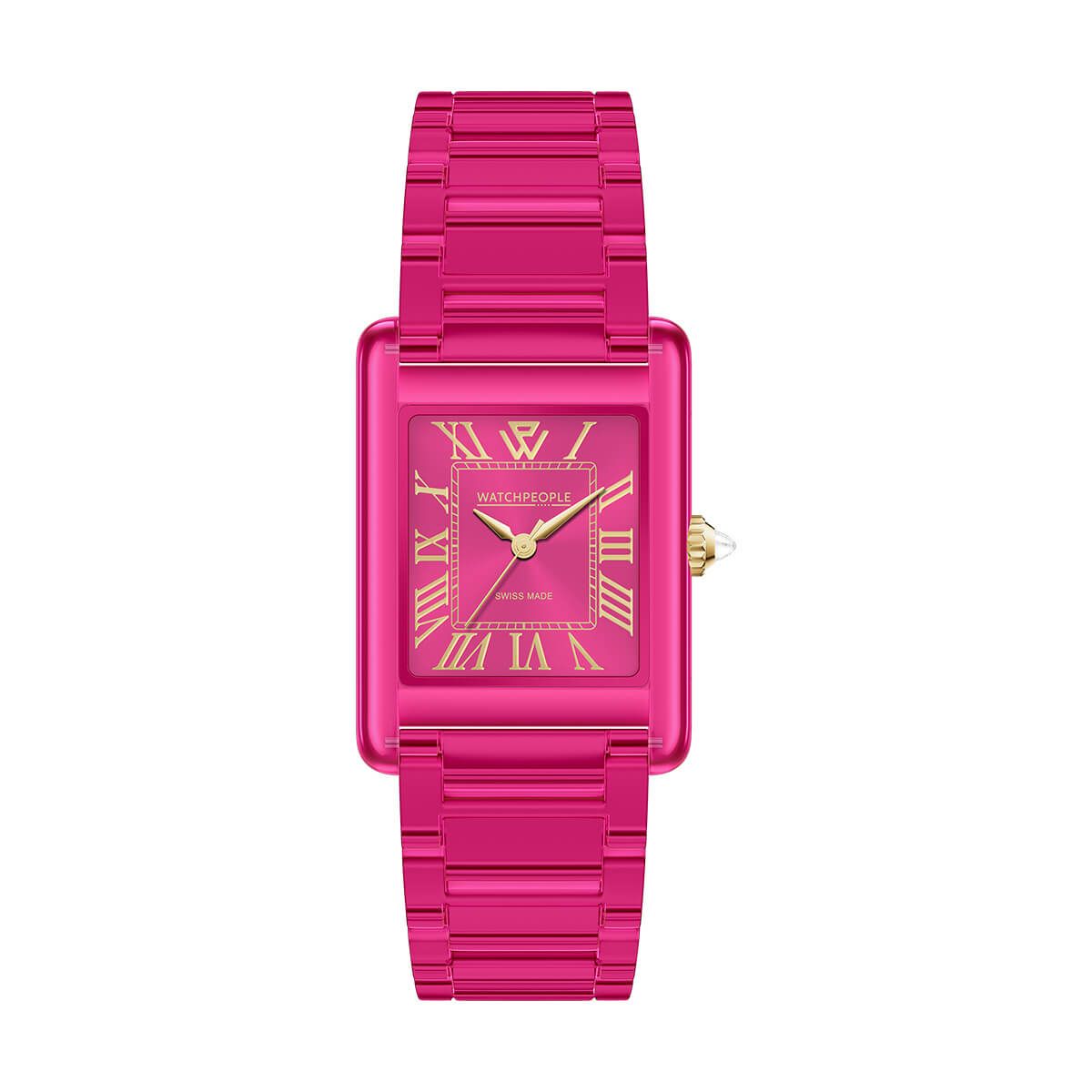 WATCHPEOPLE / ウォッチピープル WP6 - クリア - シャイニー - フラッシーピンク - SMALL 23x34mmの公式ECサイト掲載画像