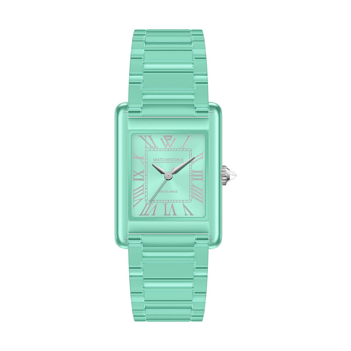WATCHPEOPLE / ウォッチピープル WP6 - クリア - シャイニー - ターコイズ - SMALL 23x34mmの公式ECサイト掲載画像