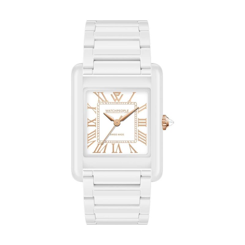 WATCHPEOPLE / ウォッチピープル WP6 - ソリッド - シャイニー - ホワイト - ホワイトローズゴールド - MEDIUM 27x38mmの公式ECサイト掲載画像