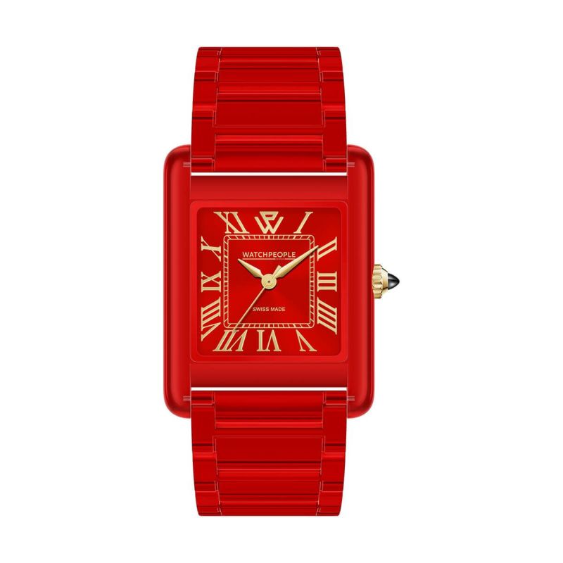WATCHPEOPLE / ウォッチピープル WP6 - クリア - シャイニー - ロイヤルレッド - LARGE 30x40mmの公式ECサイト掲載画像