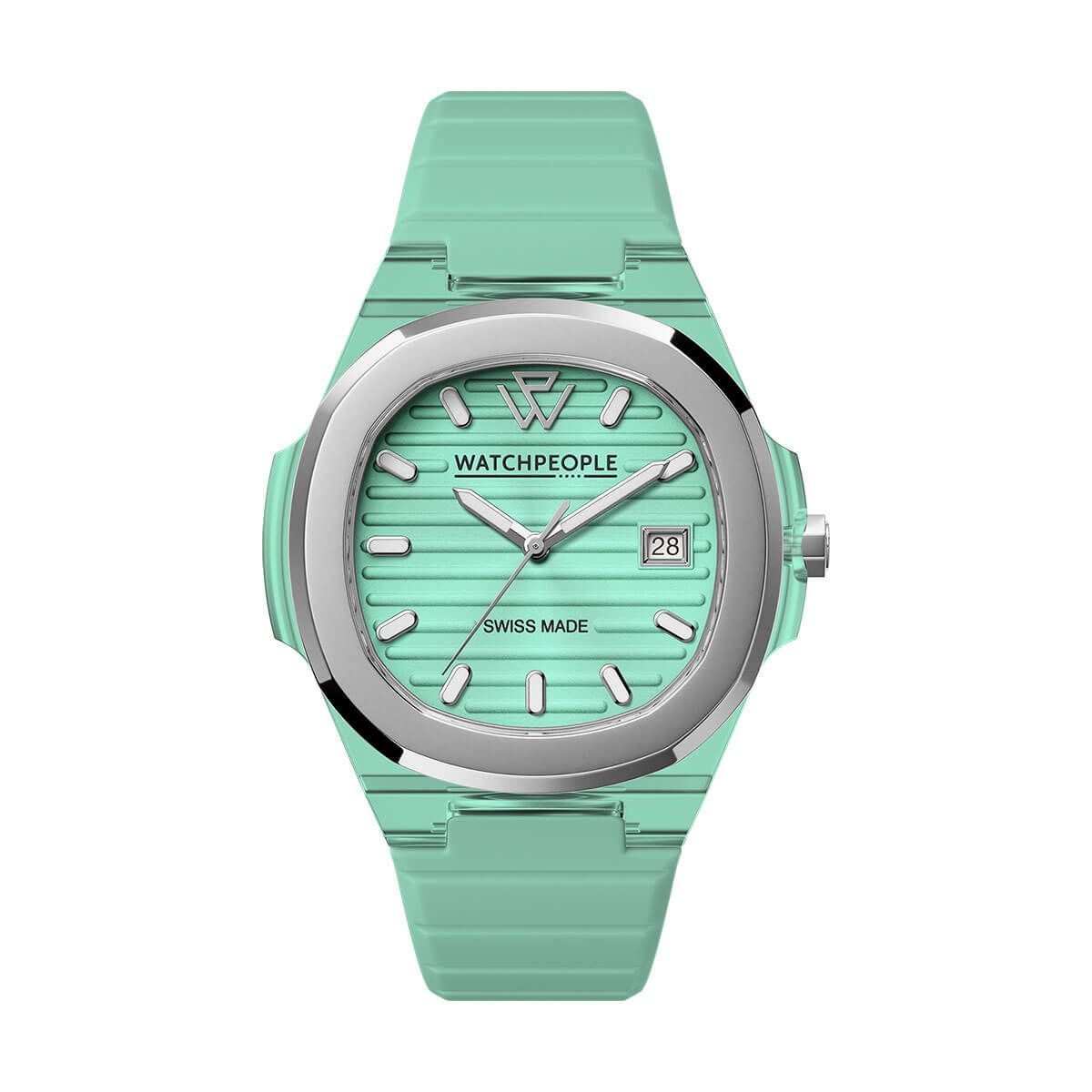 WATCHPEOPLE / ウォッチピープル WP7 - クリア - シリ - ターコイズ - 43mmの公式ECサイト掲載画像