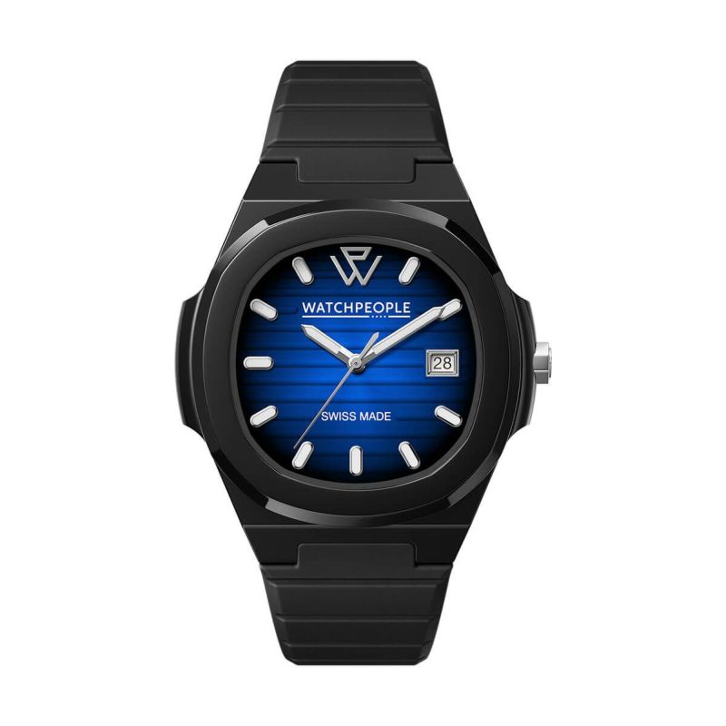 WATCHPEOPLE / ウォッチピープル WP7 - ソリッド - シリ - ブラック - ブラックブルーラジアル - 43mmの公式ECサイト掲載画像