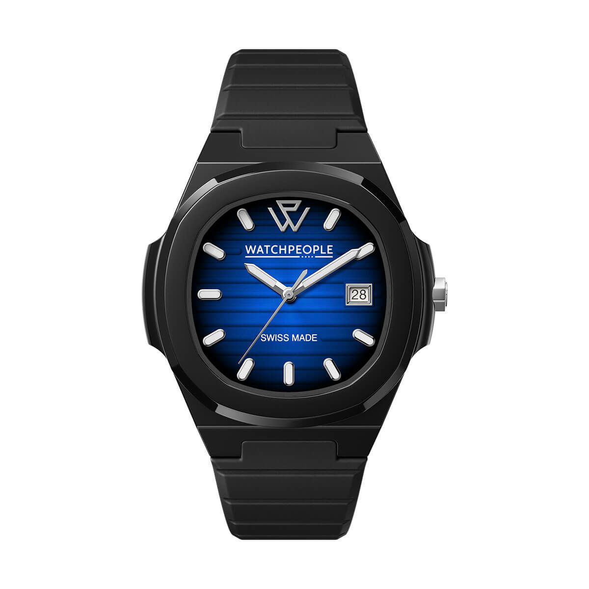 WATCHPEOPLE / ウォッチピープル WP7 - ソリッド - シリ - ブラック - ブラックブルーラジアル - 43mmの公式ECサイト掲載画像