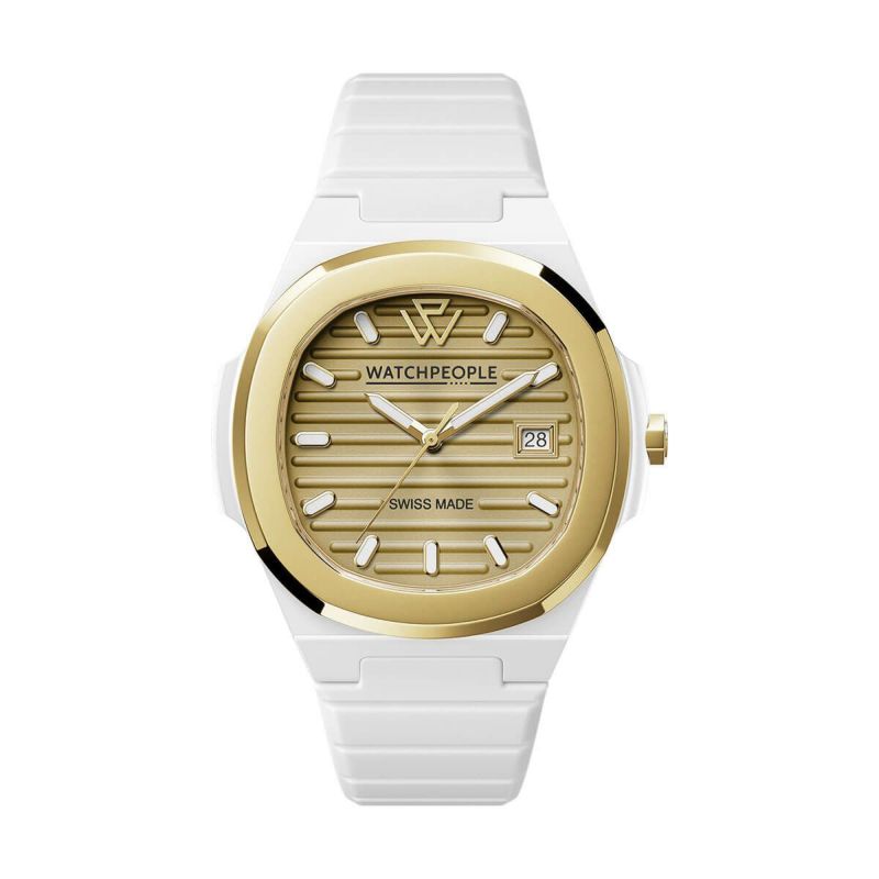 WATCHPEOPLE / ウォッチピープル WP7 - ソリッド - シリ - ホワイト - ゴールド - 43mmの公式ECサイト掲載画像