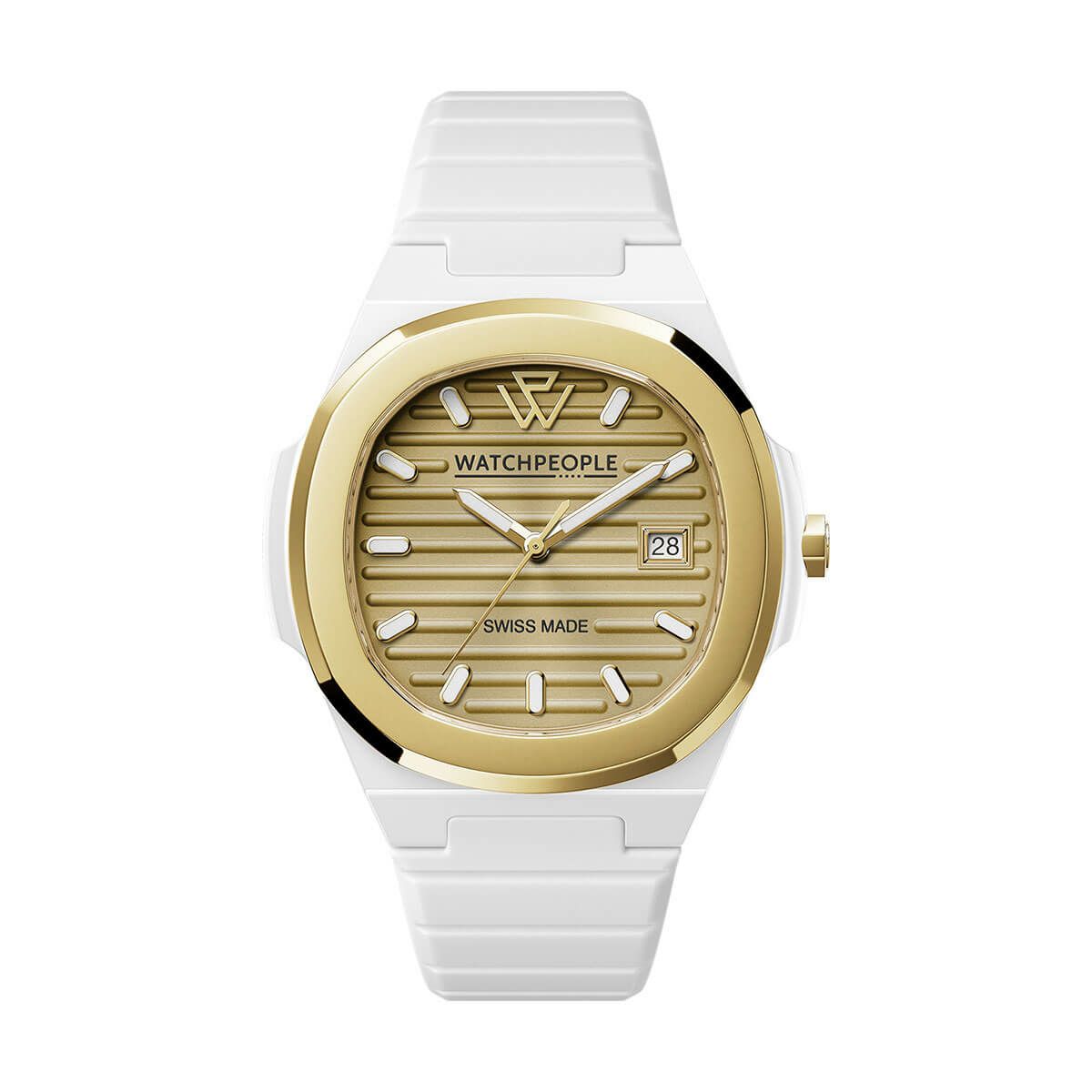 WATCHPEOPLE / ウォッチピープル WP7 - ソリッド - シリ - ホワイト - ゴールド - 43mmの公式ECサイト掲載画像