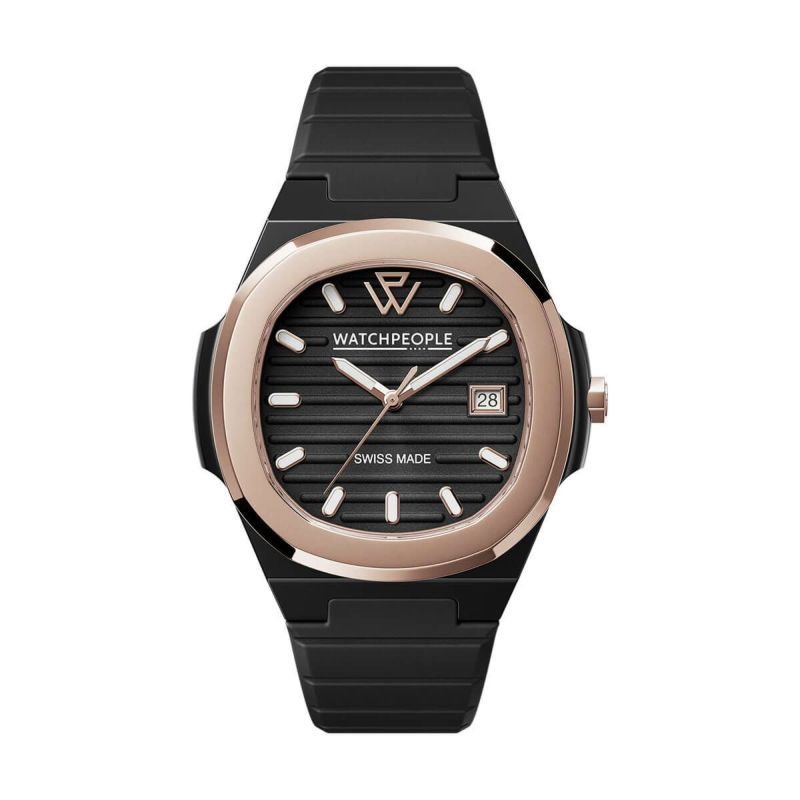 WATCHPEOPLE / ウォッチピープル WP7 - ソリッド - シリ - ブラック - ブラックローズゴールド - 43mmの公式ECサイト掲載画像