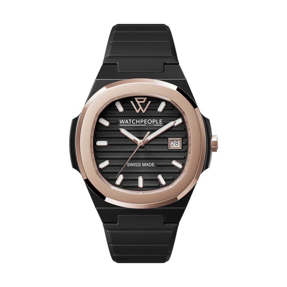 WATCHPEOPLE / ウォッチピープル WP7 - ソリッド - シリ - ブラック - ブラックローズゴールド - 43mmの公式ECサイト掲載画像