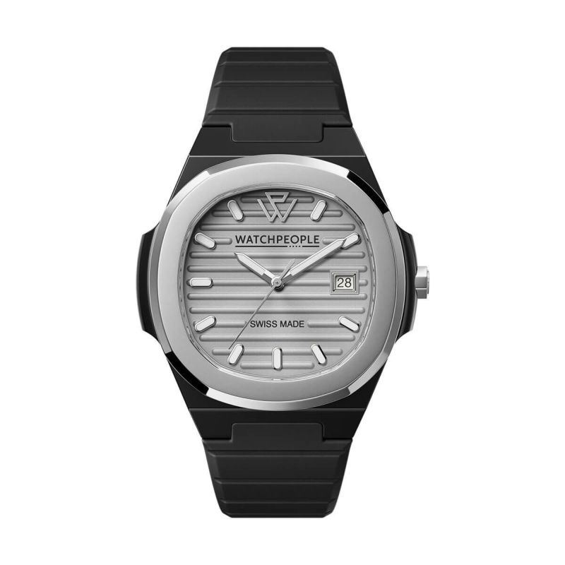 WATCHPEOPLE / ウォッチピープル WP7 - ソリッド - シリ - ブラック - アルミニウムシルバー - 43mmの公式ECサイト掲載画像