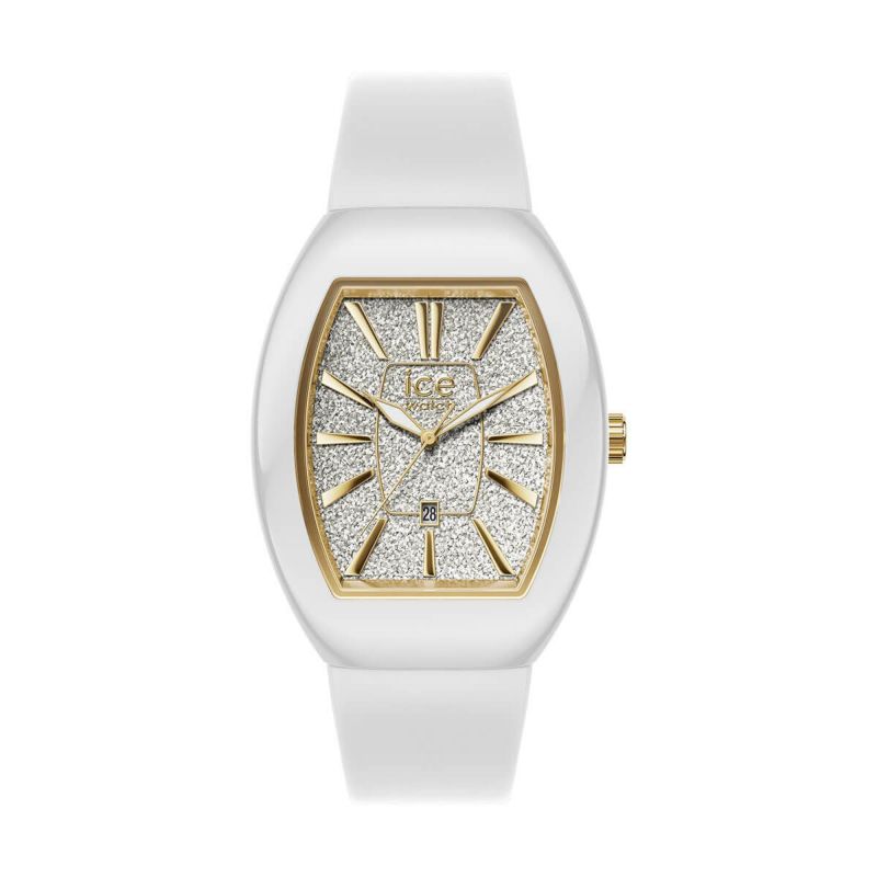 ICE-WATCH / アイスウォッチ ICE boliday - ドーム - ホワイトグリッターゴールド - スモール - 3H+Dの公式ECサイト掲載画像