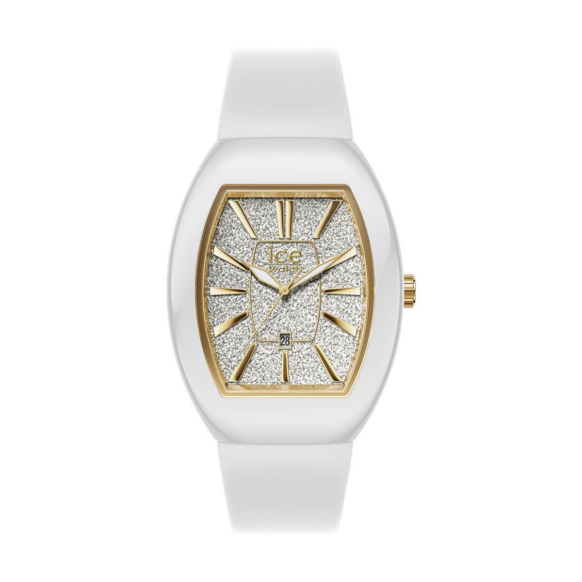 ICE-WATCH / アイスウォッチ ICE boliday - ドーム - ホワイトグリッターゴールド - スモール - 3H+Dの公式ECサイト掲載画像