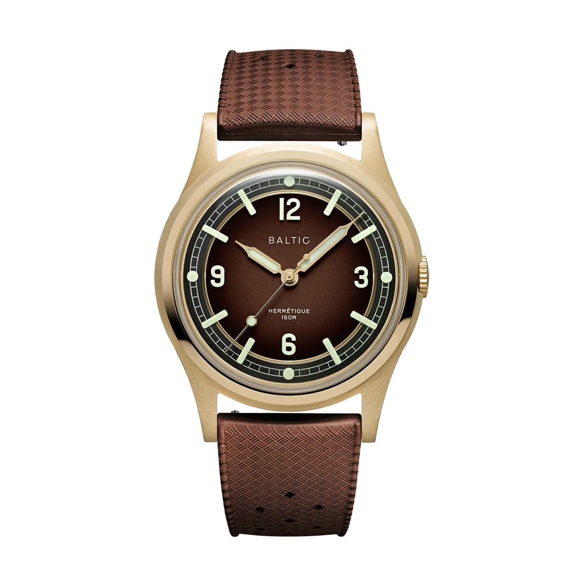 【受注販売】BALTIC WATCHES / バルチック エルメティック ツアラー ブロンズ ブラウン ダイヤルトロピックラバーベルトの公式ECサイト掲載画像