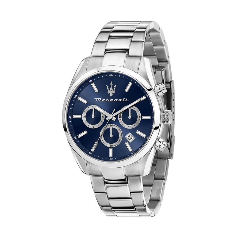 Maserati / マセラティ アトラツィオーネ 43mm マルチファンクション ブルー ダイヤル シルバー ブレスレットの公式ECサイト掲載画像