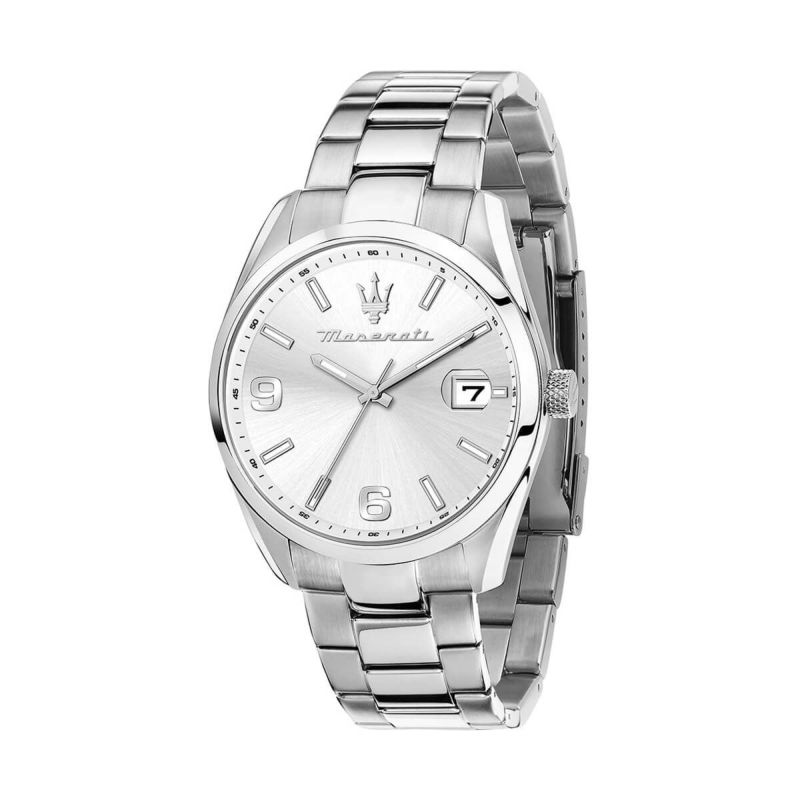 Maserati / マセラティ アトラツィオーネ 43mm シルバー ダイヤル シルバー ブレスレットの公式ECサイト掲載画像