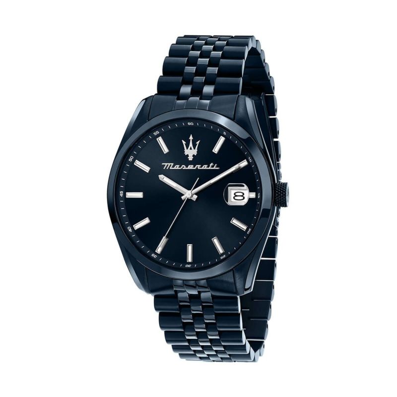 Maserati / マセラティ アトラツィオーネ 43mm 3H ブルー ダイヤル ブルー ブレスレットの公式ECサイト掲載画像