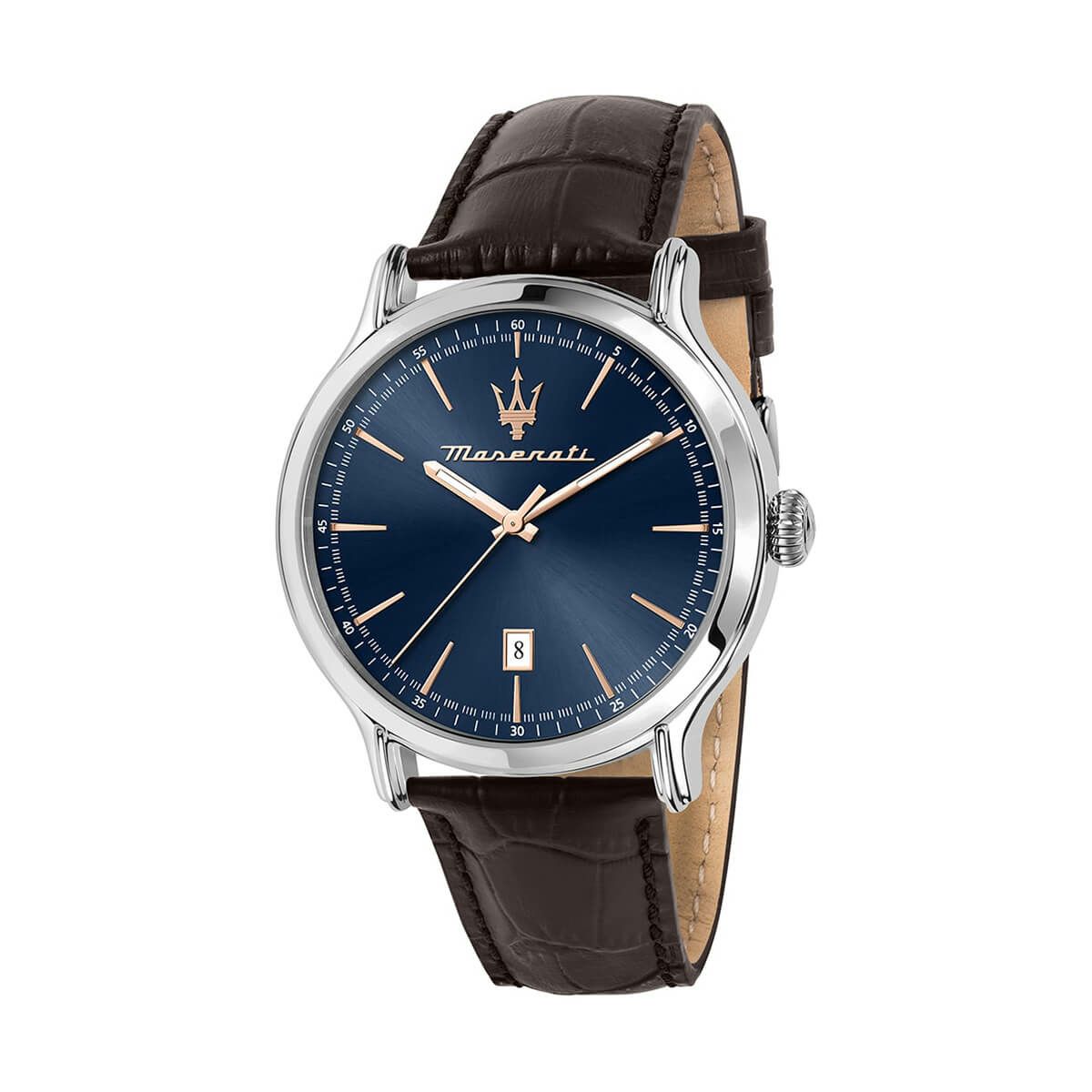 Maserati / マセラティ エポカ 42mm ブルー ダイヤル ブラウン レザーの公式ECサイト掲載画像