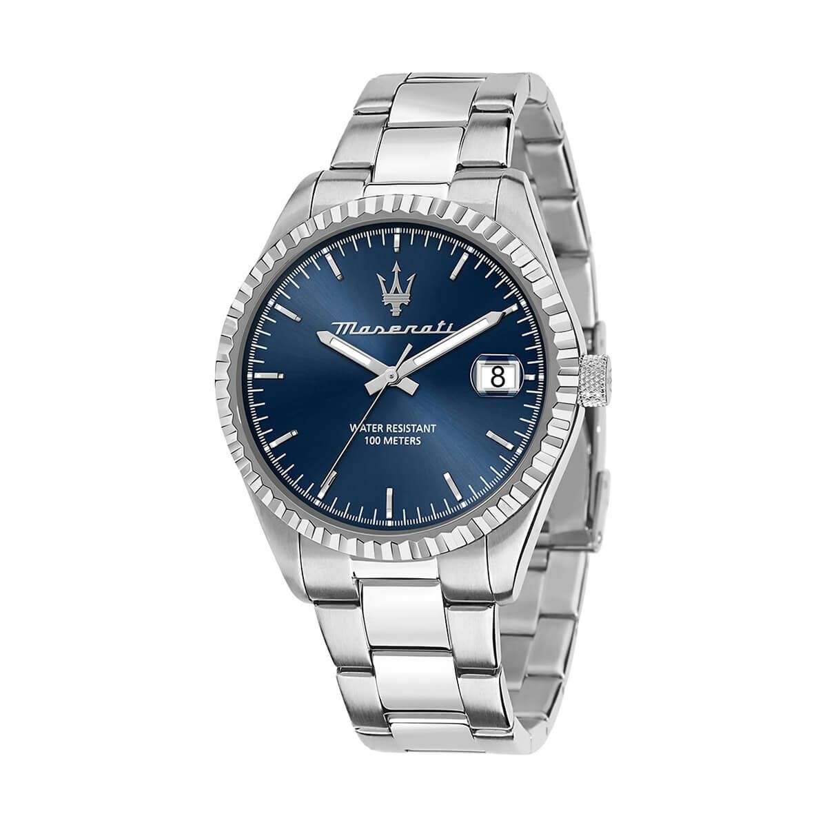 Maserati / マセラティ コンペティツィオーネ 43mm ブルー ダイヤル シルバー ブレスレットの公式ECサイト掲載画像