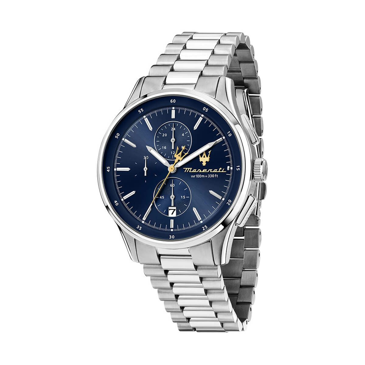 Maserati / マセラティ ソルパッソ 42mm クロノグラフ ブルー ダイヤル シルバー ブレスレットの公式ECサイト掲載画像