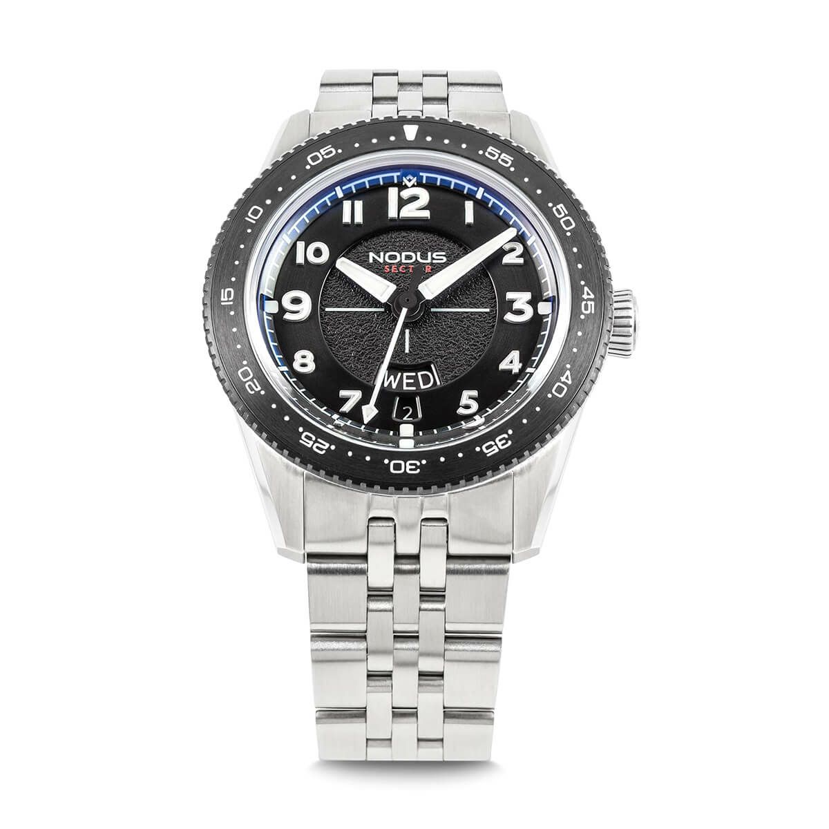 NODUS Watches / ノダス ウォッチ SECTOR 2 PILOT - BLACK BIRD BLACK DLC BEZELの公式ECサイト掲載画像