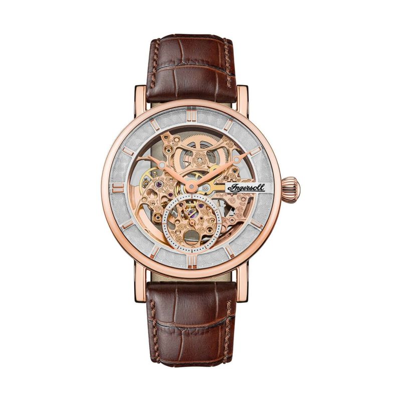 Ingersoll / インガソール ザ ヘラルド オートマチックウォッチ スケルトンダイヤル ブラウンレザーの公式ECサイト掲載画像