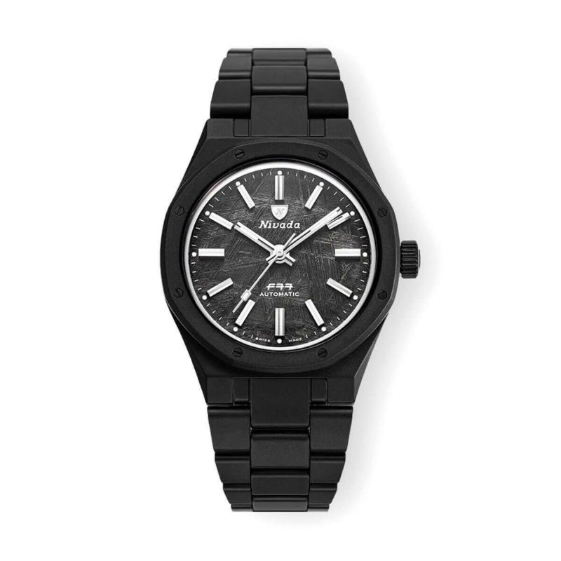 Nivada Grenchen / ニバダ グレンヒェン F77 ブラック セラミック メテオライトの公式ECサイト掲載画像