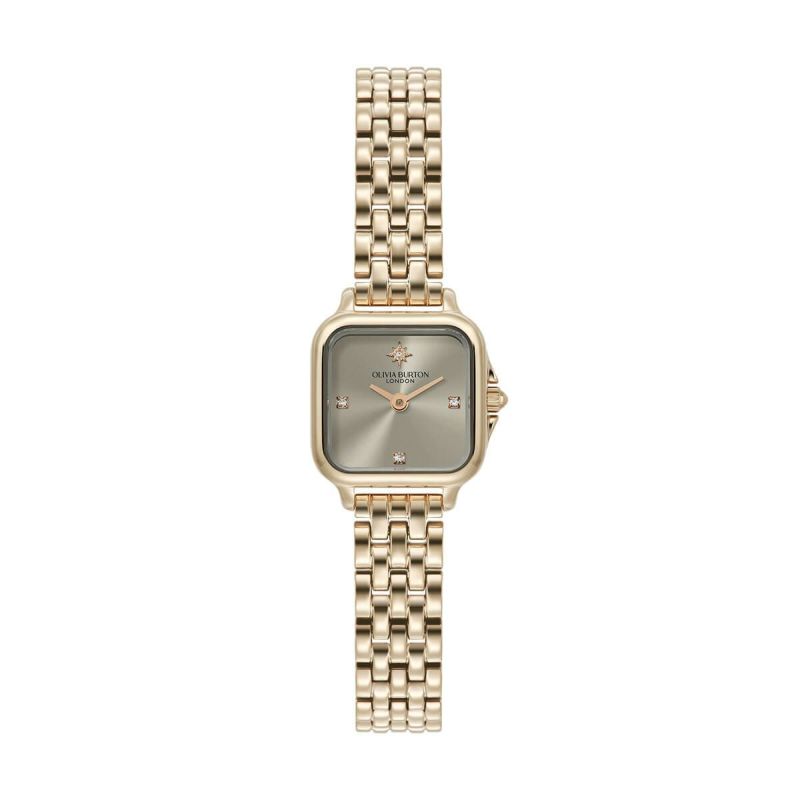 OLIVIA BURTON / オリビア・バートン クラシック - 20mm グロブナー ミニ アールグレイ サンレイ ローズゴールド ブレスレットの公式ECサイト掲載画像