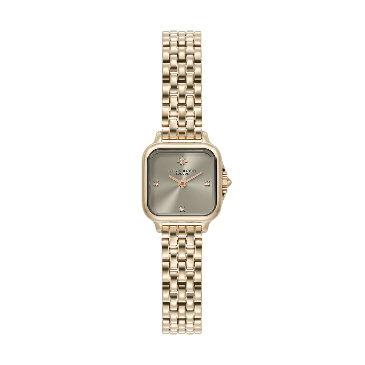 OLIVIA BURTON / オリビア・バートン クラシック - 20mm グロブナー ミニ アールグレイ サンレイ ローズゴールド ブレスレットの公式ECサイト掲載画像