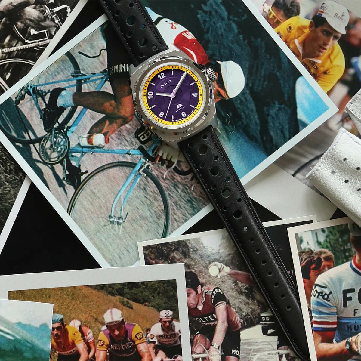 BRAVUR / ブラヴァ Team Heritage MER Purple FKM rubber メンズ腕時計