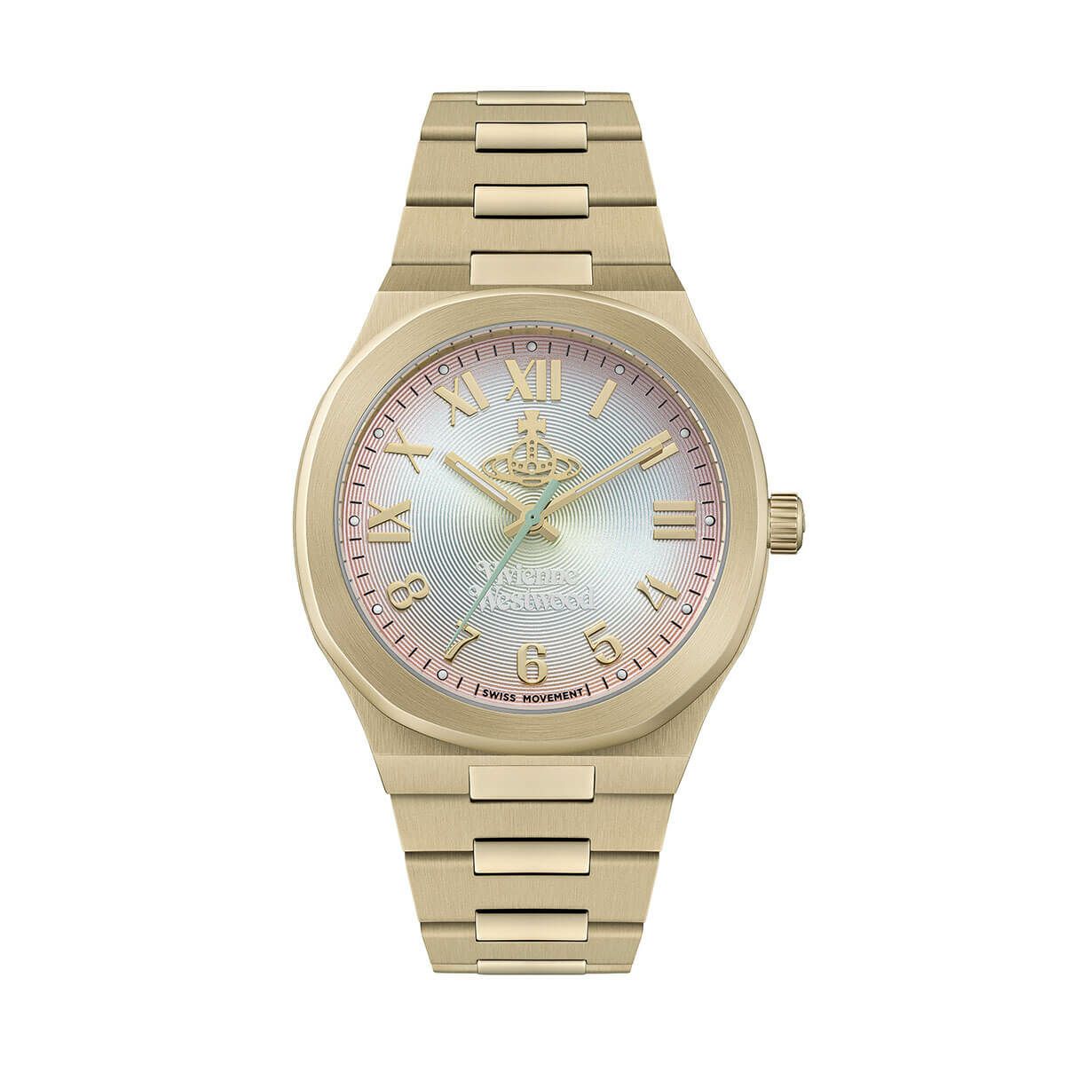Vivienne Westwood / ヴィヴィアンウエストウッド マートン - マルチカラー ダイヤル & ゴールド ブレスレットの公式ECサイト掲載画像