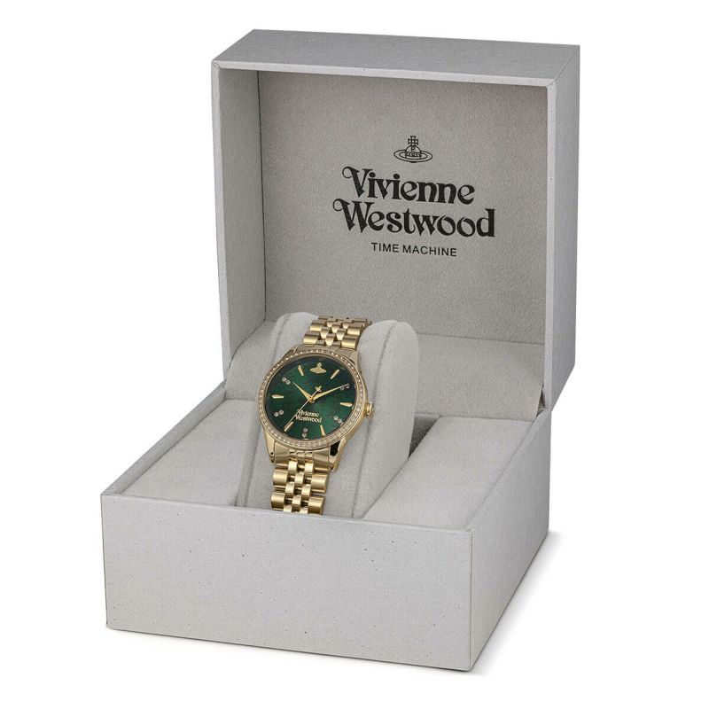 極美品 Vivienne Westwood チェーン 腕時計 ゴールド 箱付き